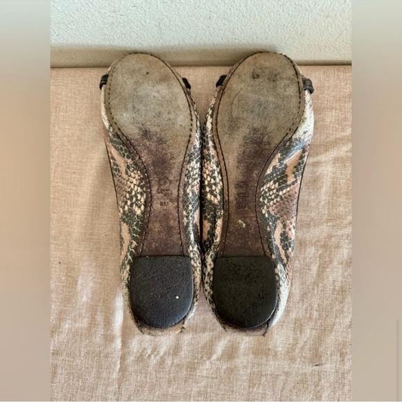 TORY BURCH - Snake Print Ballet Flats - Picture 6 of 8